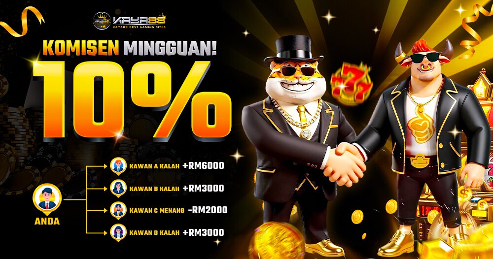 the 10% weekly commission offer, part of the 4D lotto coverage on lotto-4d.my